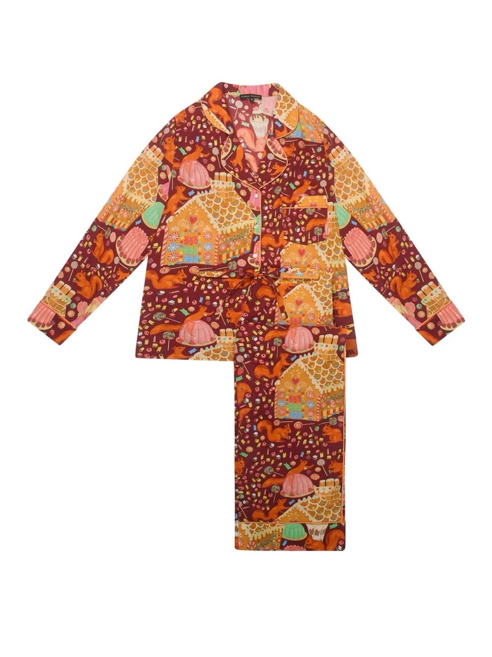 KAREN MABON FOR ANTHROPOLOGIE SWEET AS A NUT GINGERBREAD CHRISTMAS PYJAMA SET 3X